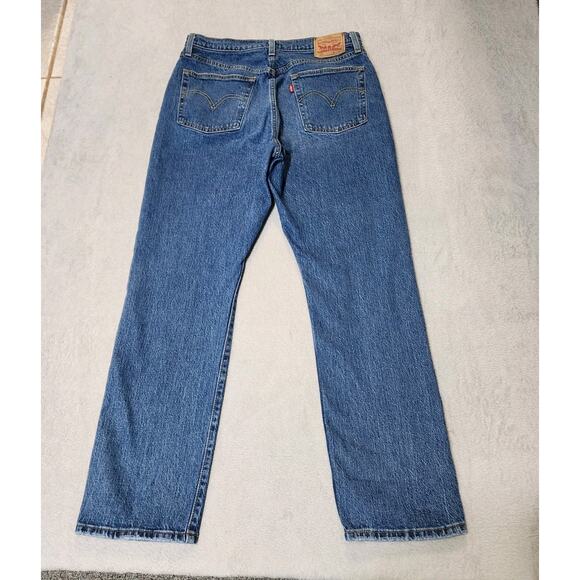 Levis 501 Jeans Original Fit High Rise Medium Wash Button Fly Womens 30 X 30 - Picture 2 of 13